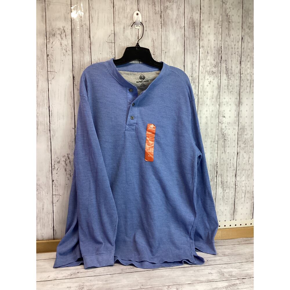 Alpine Lakes Men's Long Sleeve Polyester T-Shirt Blue Size XL
